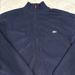 Men’s Lacoste full zip cotton sweater.
